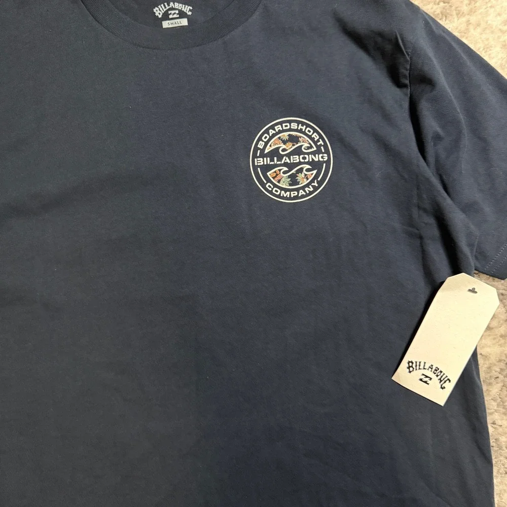 Billabong Mens Premium Tee Navy Blue Small‎ Short Sleeve Graphic T Shirt - Picture 3 of 6